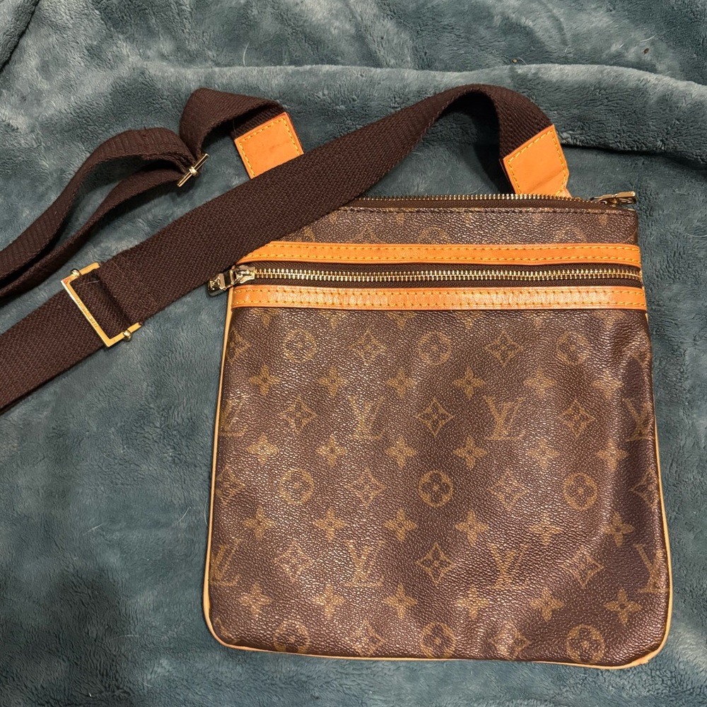 Louis Vuitton Brown and Tan Monogram Messenger Bag